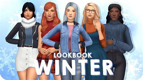 WINTER FASHION LOOKBOOK ️ | Sims 4 Machinima (FULL CC LIST) - YouTube