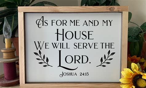 As for me and my house we will serve the Lord Joshua 24:15 | Etsy