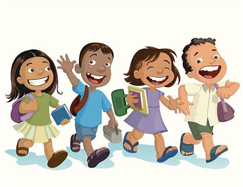 Boy Walking To School Cartoon Illustrations, Royalty-Free Vector Graphics & Clip Art - iStock