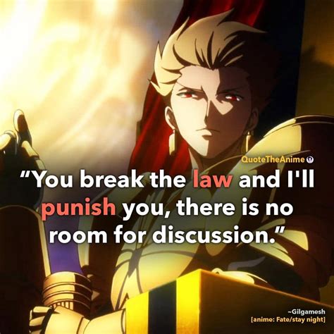 9+ Powerful Gilgamesh Quotes from Fate Stay Night | Fate stay night, Fate quotes, Fate