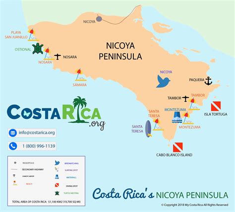 Map Of Costa Rica Nicoya Peninsula - Conny Diannne