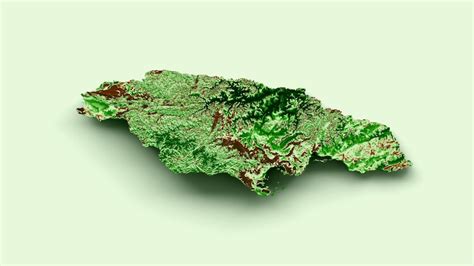 Premium Photo | Jamaica topographic map 3d realistic map color 3d ...