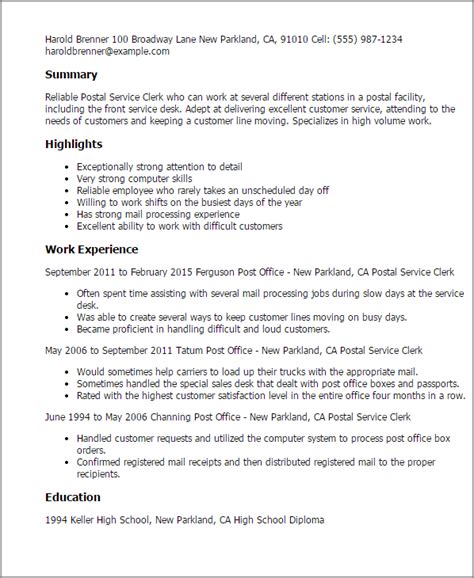 Summary Of Accomplishments For Post Office Job Examples - Job Retro