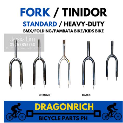 Bike Fork Tinidor Chromium Steel Standard / Hybrid Heavy-Duty Bicycle Fork Tinidor BMX Size 16 ...