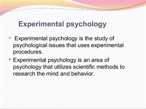 Experimental Psychology