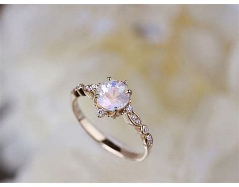 Rose Gold Moonstone Ring Moonstone Engagement Ring Moonstone | Rose ...