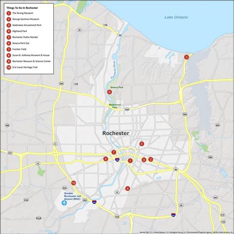 Map of Rochester, New York - GIS Geography