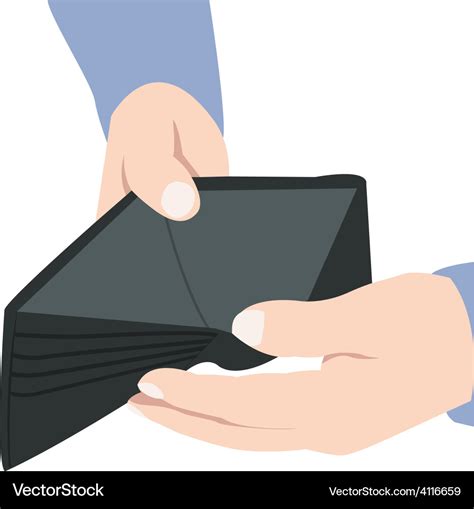 Empty wallet Royalty Free Vector Image - VectorStock