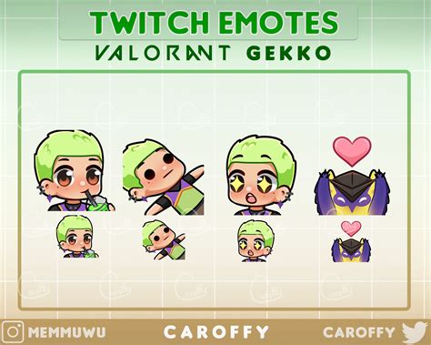 Cute Valorant Gekko Emotes Twitch Discord Youtube - Etsy Schweiz