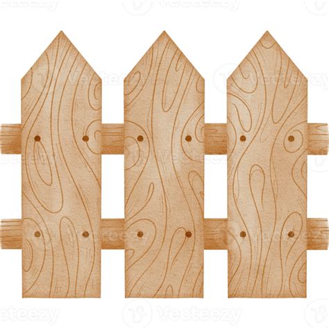 wooden fence on transparent background, cute fence, garden decoration ...