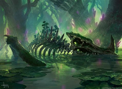 Swamp MtG Art from Ikoria Set by Svetlin Velinov - Art of Magic: the Gathering