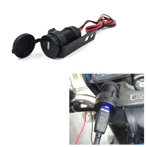 WUPP Waterproof 12V USB Motorcycle Charger Socket Port Moto Handlebar ...