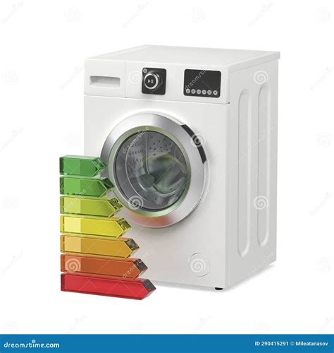 Washing Machine and Energy Efficiency Rating Stock Illustration - Illustration of clean ...