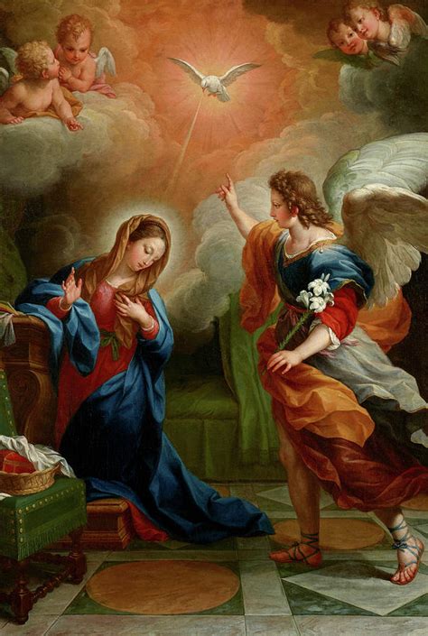 The Annunciation, 1742 Painting by Agostino Masucci - Pixels