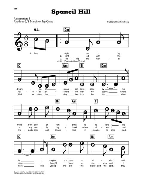 Irish Folksong Spancil Hill Sheet Music PDF Notes, Chords, 55% OFF