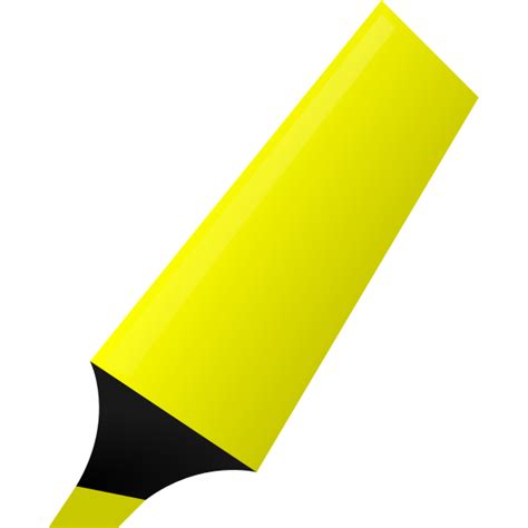 Vector image of yellow highlighter | Free SVG