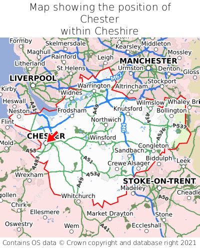 Where is Chester? Chester on a map