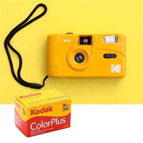 Buy Kodak M35 Film Camera Vintage Retro 35mm Roll Flash Reusable Manual Wind and Rewind Vtg Mini ...