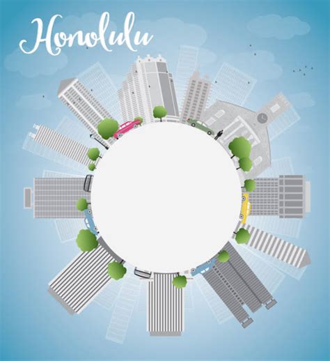 130+ Honolulu Hawaii Skyline Silhouette Stock Photos, Pictures ...