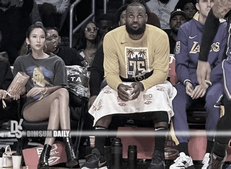 Who is the Chinese beauty sitting next to James LeBron during Lakers ...