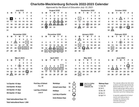 CMS Schools Calendar 2022-2023 | Charlotte-Mecklenburg Schools - School ...