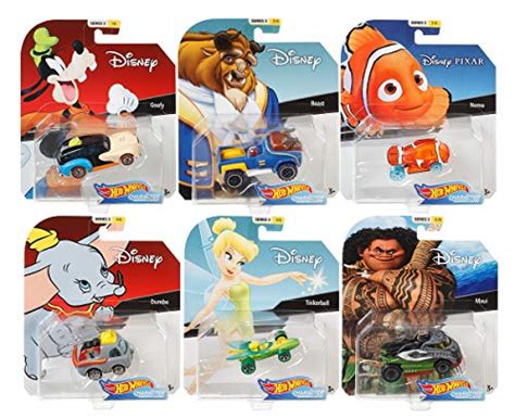 Buy 2019 Hot Wheels Set of 6 Disney/Pixar Character Cars 1/64 ...