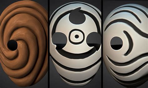 Mini pack of Tobi - Obito masks from Naruto anime 3D model | CGTrader