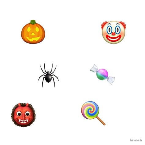 "Halloween Emoji Sticker Pack" by helena b | Redbubble