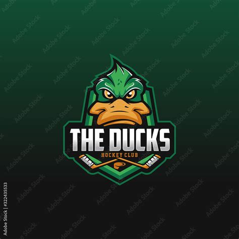 The Ducks logo design inspiration for hockey club. Duck mascot logo ...