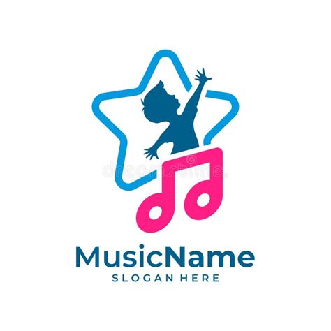 Music Kids Logo Vector Icon Illustration. Child Music Logo Design ...