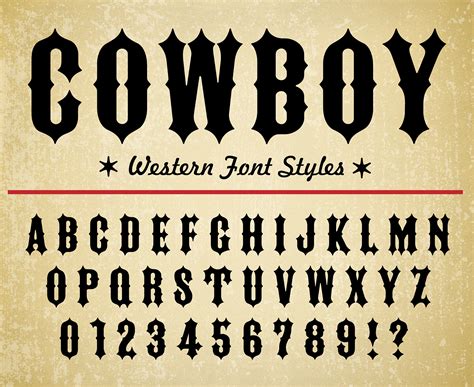 Cowboy Font Western Font Wild West Font Old West Font Western Font ...