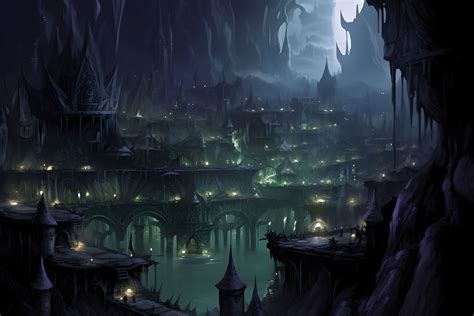 DND. Drow city. by BergionStyle on DeviantArt