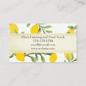 Lemon Tree Catering and Cooking Business Card | Zazzle