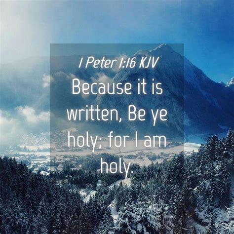 1 Peter 1:16 KJV Bible Verse Images