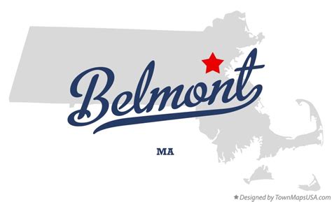 Map of Belmont, MA, Massachusetts