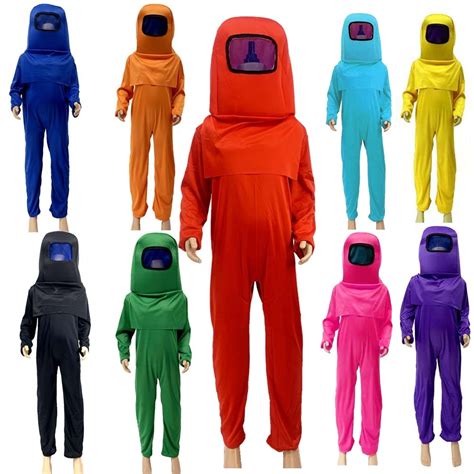 Kids Game Among Us Cosplay Costume Boys Girls Jumpsuit