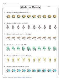 Ordinal Numbers Worksheets