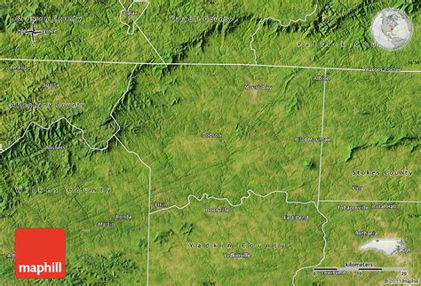 Satellite Map of Surry County