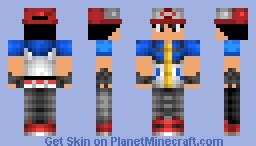 Ash:Pokemon Trainer Minecraft Skin