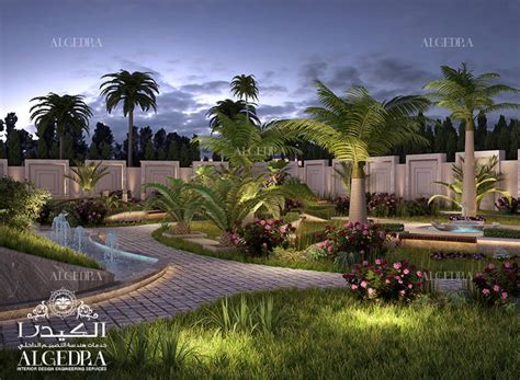 Luxury villa garden landscape design algedra interior design front yard ...