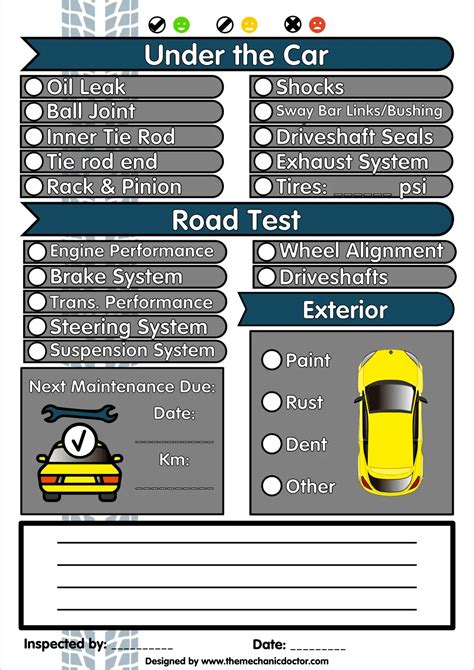6 Free Vehicle Inspection Forms - Modern Looking Checklists for Today's Auto Mechanic