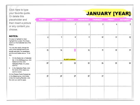 Student Calendar Template Excel | Excel Templates