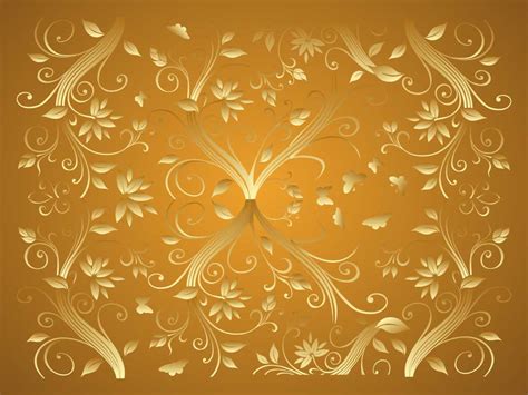 93 Background Gold Flower For FREE - MyWeb