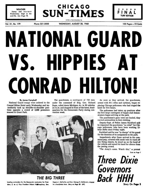 1968 Democratic National Convention: 50 years after the Chicago protests, riots - Chicago Sun-Times