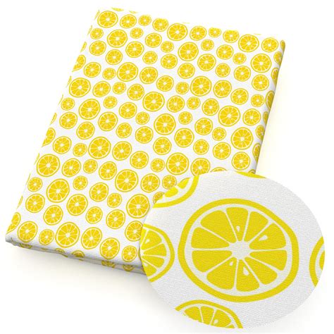 fruit printing on white yellow series printed fabric – Erica's Fabric