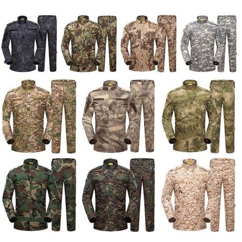 Tactical Army Camouflage Combat Uniform Men Military Uniform Clothing ...