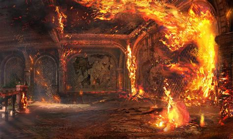 Chateau Fire Art from Uncharted 3: Drake's Deception #art #artwork #gaming #videogames #gamer # ...