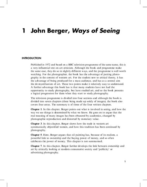 (PDF) John Berger - Ways of Seeing | sumonmarn singha - Academia.edu