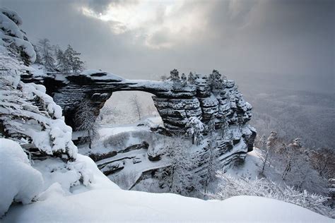 Pravčická brána - this naturally formed bridge structure in North Western Czech Republic was ...