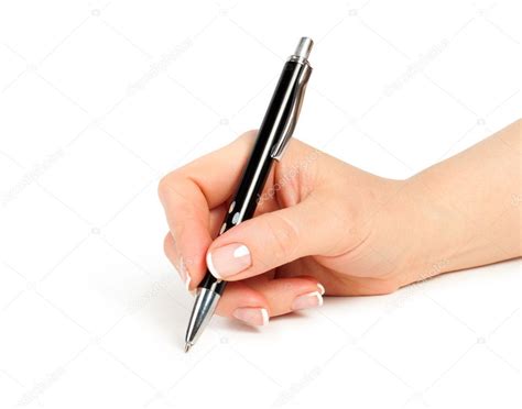 Hand with pen — Stock Photo © urfingus #10063329